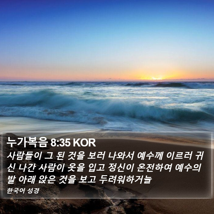 누가복음 8:35 KOR Bible Study