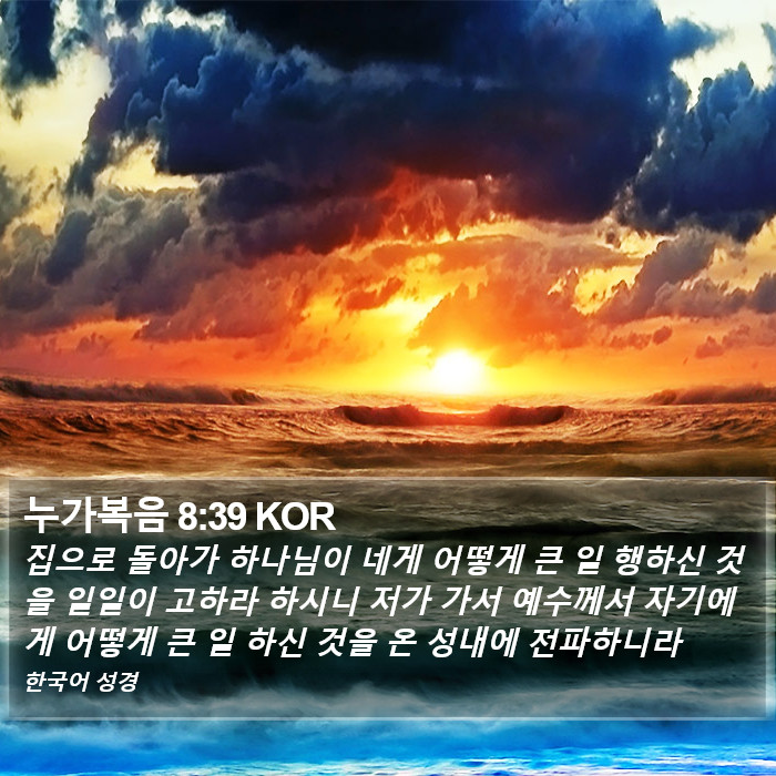 누가복음 8:39 KOR Bible Study