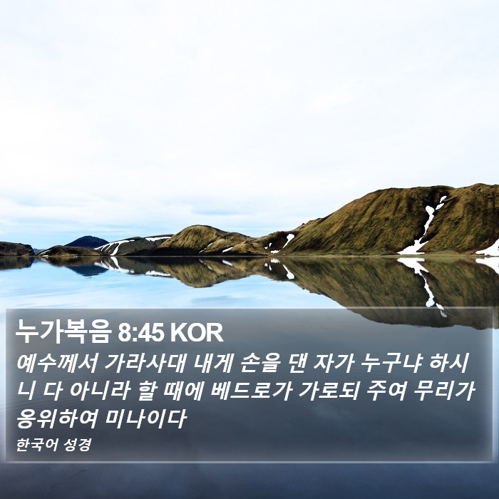 누가복음 8:45 KOR Bible Study