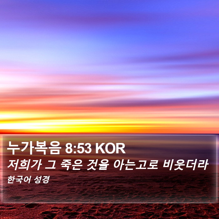 누가복음 8:53 KOR Bible Study