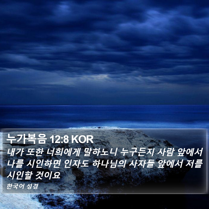 누가복음 12:8 KOR Bible Study