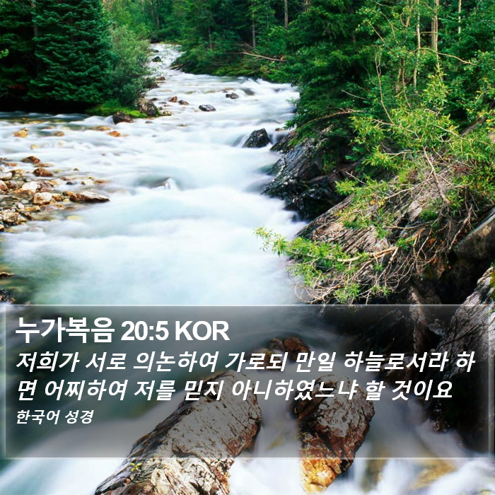 누가복음 20:5 KOR Bible Study