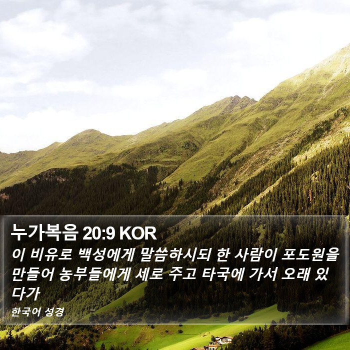 누가복음 20:9 KOR Bible Study