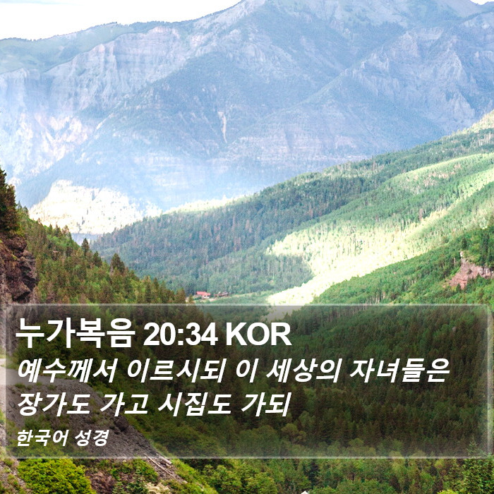 누가복음 20:34 KOR Bible Study