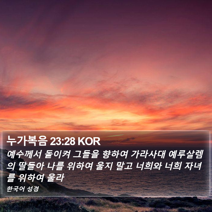 누가복음 23:28 KOR Bible Study