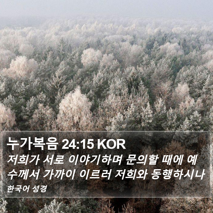 누가복음 24:15 KOR Bible Study