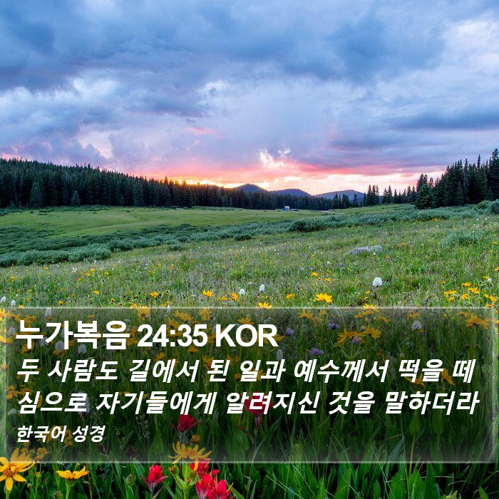 누가복음 24:35 KOR Bible Study