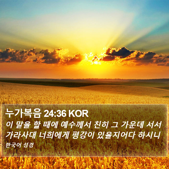 누가복음 24:36 KOR Bible Study