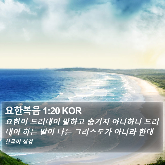 요한복음 1:20 KOR Bible Study