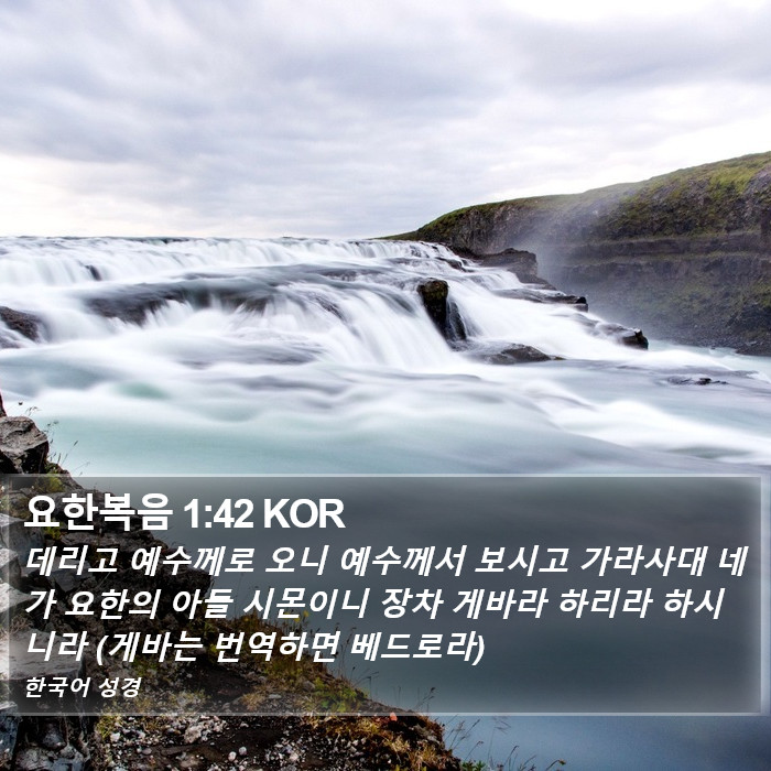 요한복음 1:42 KOR Bible Study