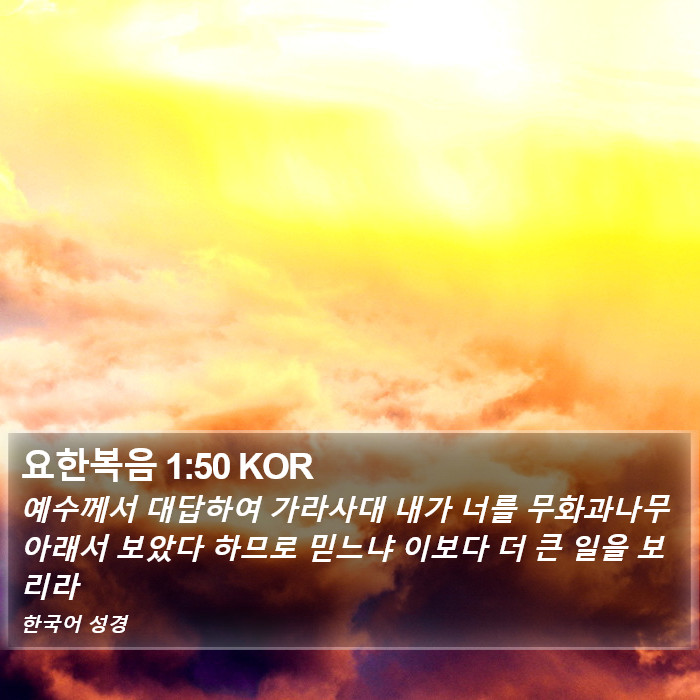 요한복음 1:50 KOR Bible Study