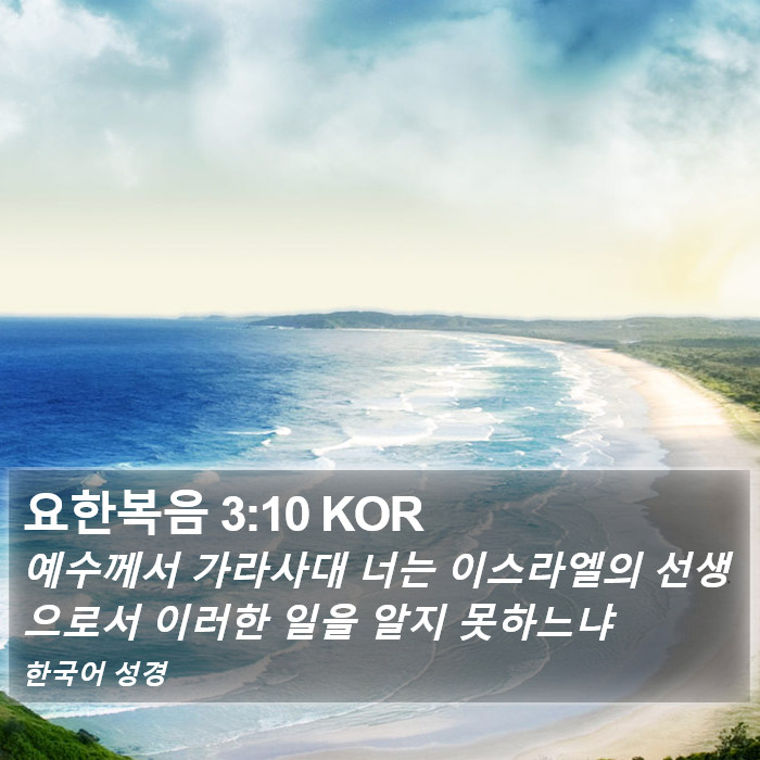 요한복음 3:10 KOR Bible Study