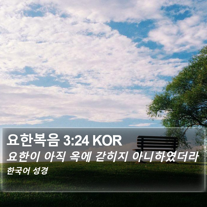 요한복음 3:24 KOR Bible Study