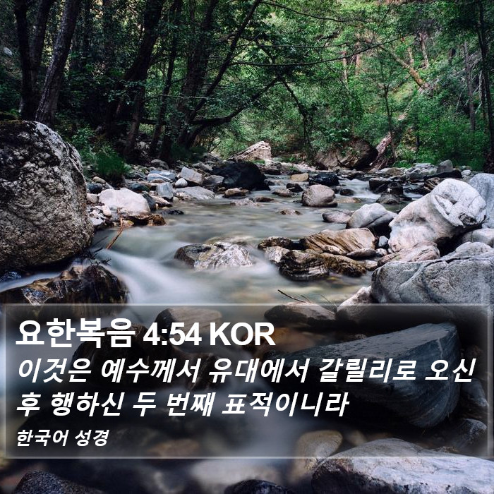 요한복음 4:54 KOR Bible Study