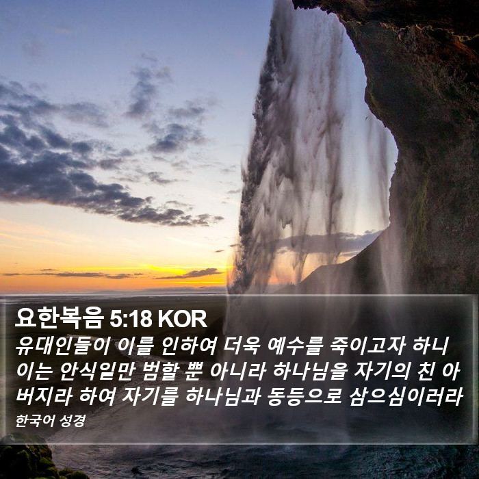 요한복음 5:18 KOR Bible Study