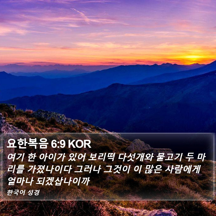 요한복음 6:9 KOR Bible Study