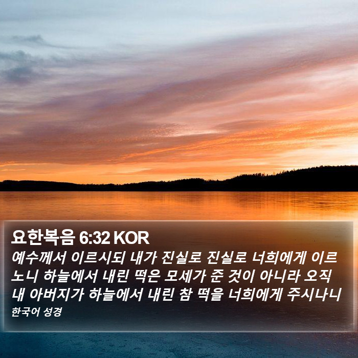 요한복음 6:32 KOR Bible Study