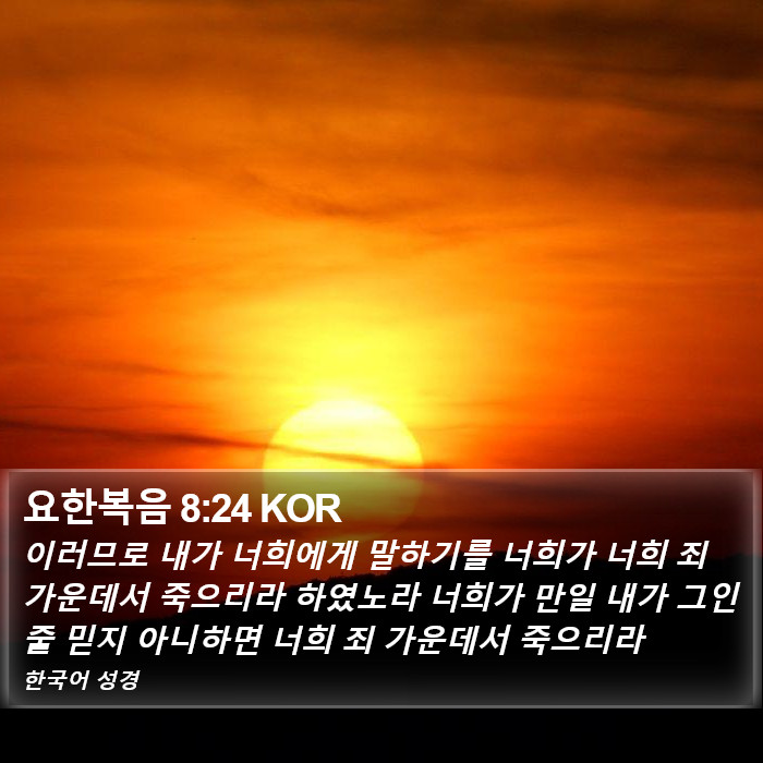 요한복음 8:24 KOR Bible Study