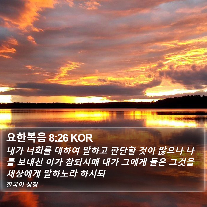 요한복음 8:26 KOR Bible Study