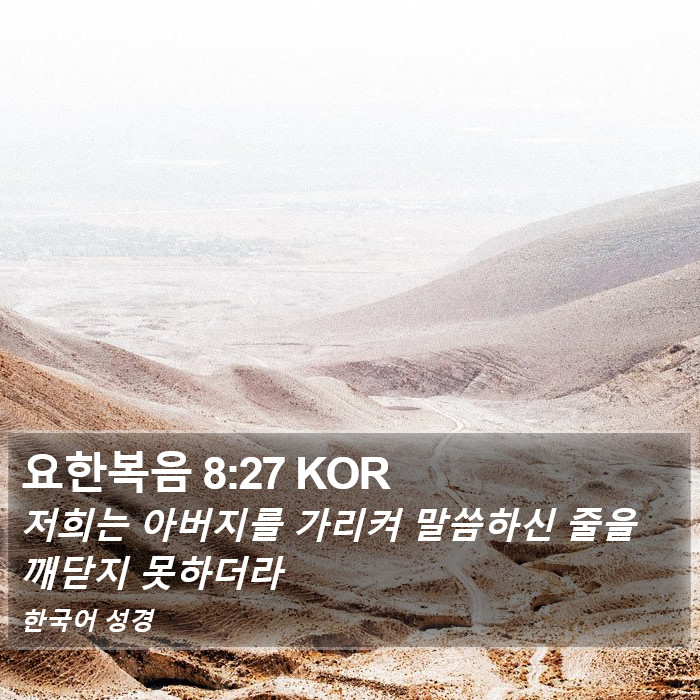 요한복음 8:27 KOR Bible Study