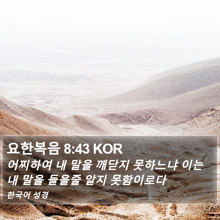 요한복음 8:43 KOR Bible Study