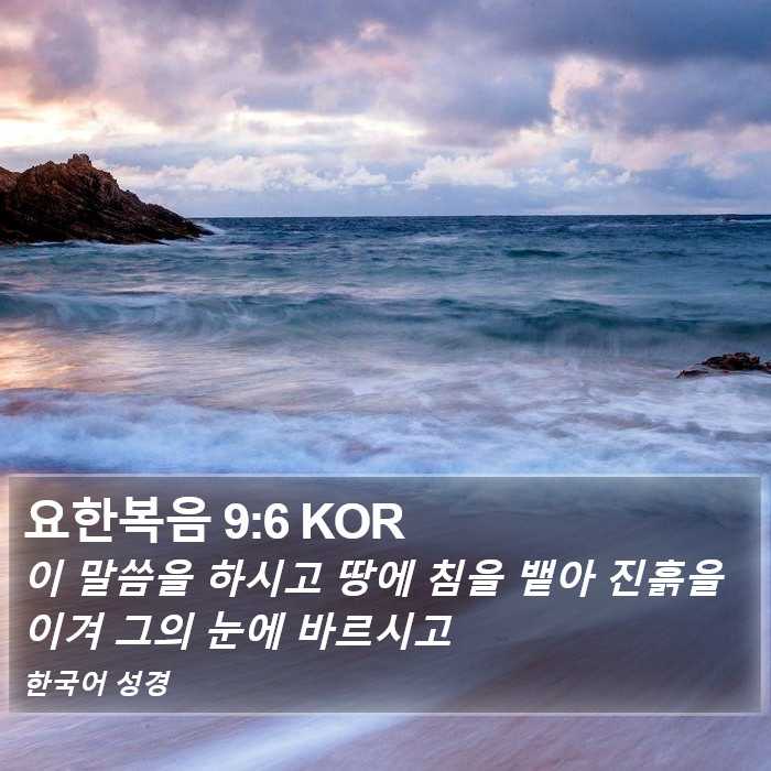 요한복음 9:6 KOR Bible Study