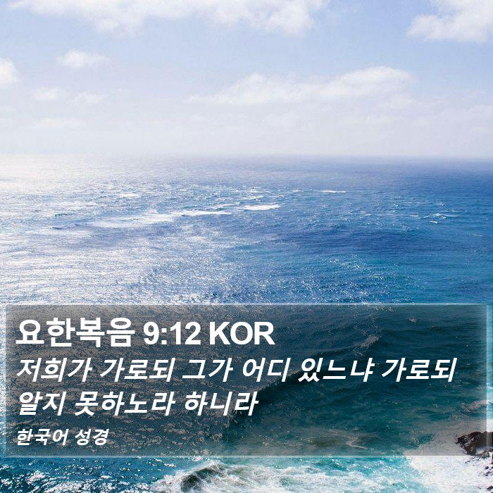 요한복음 9:12 KOR Bible Study