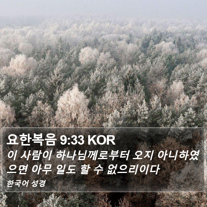 요한복음 9:33 KOR Bible Study