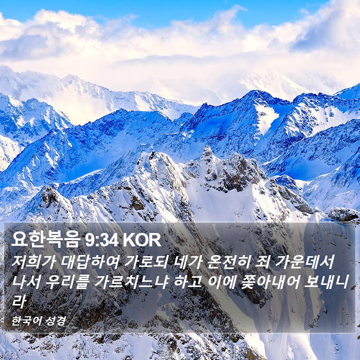 요한복음 9:34 KOR Bible Study