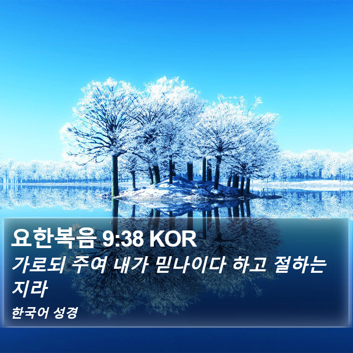 요한복음 9:38 KOR Bible Study