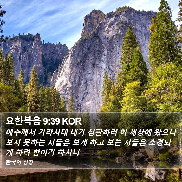 요한복음 9:39 KOR Bible Study