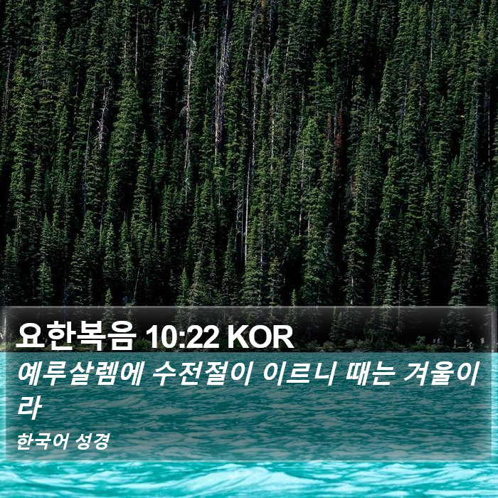 요한복음 10:22 KOR Bible Study