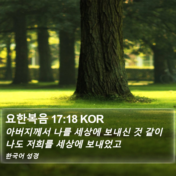 요한복음 17:18 KOR Bible Study