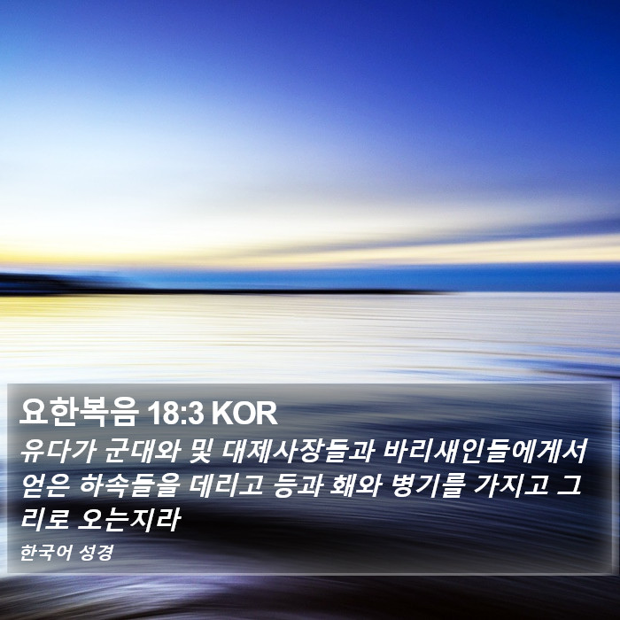 요한복음 18:3 KOR Bible Study