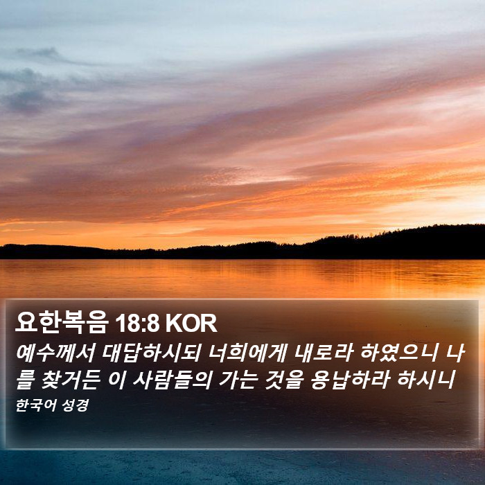 요한복음 18:8 KOR Bible Study