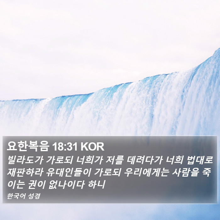 요한복음 18:31 KOR Bible Study