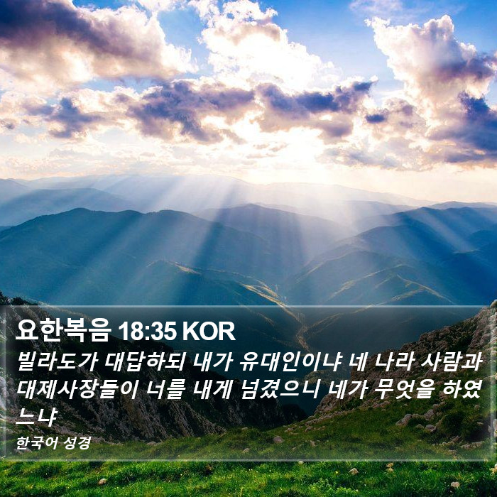 요한복음 18:35 KOR Bible Study