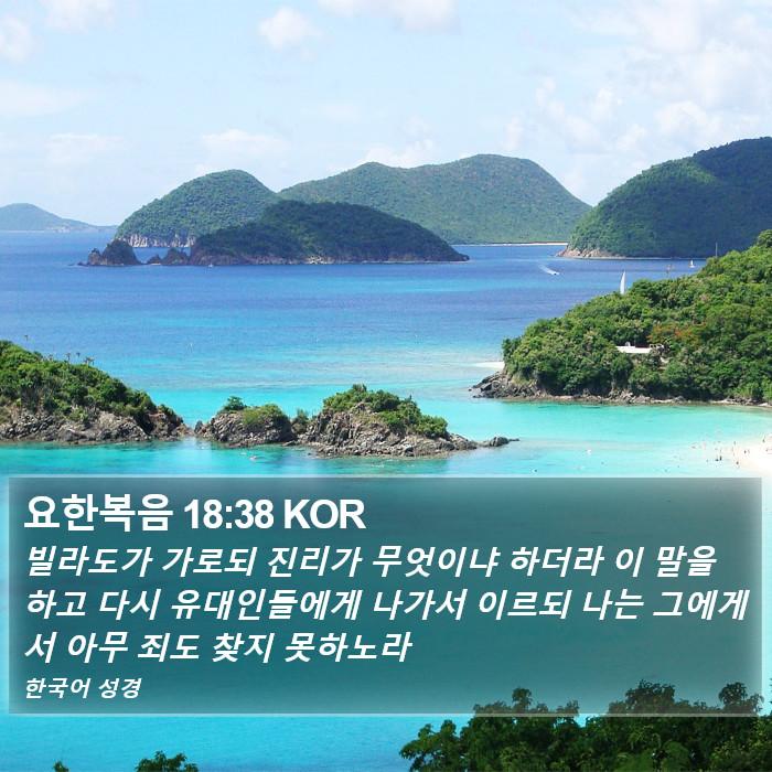 요한복음 18:38 KOR Bible Study