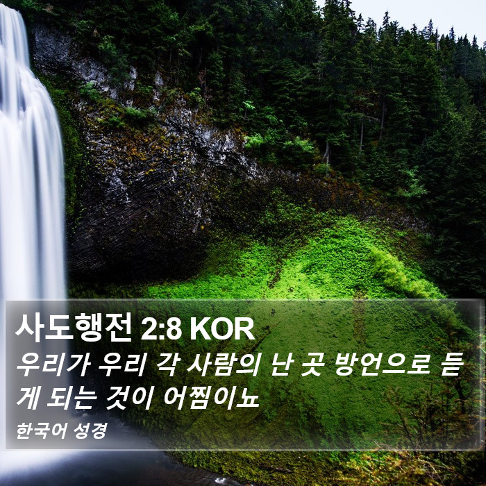 사도행전 2:8 KOR Bible Study