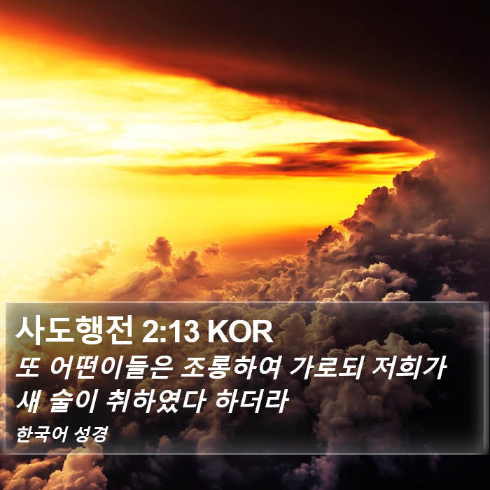 사도행전 2:13 KOR Bible Study