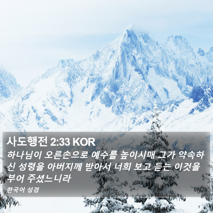 사도행전 2:33 KOR Bible Study