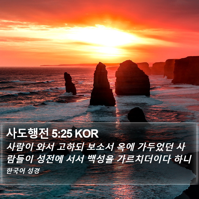 사도행전 5:25 KOR Bible Study