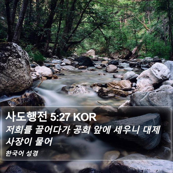 사도행전 5:27 KOR Bible Study