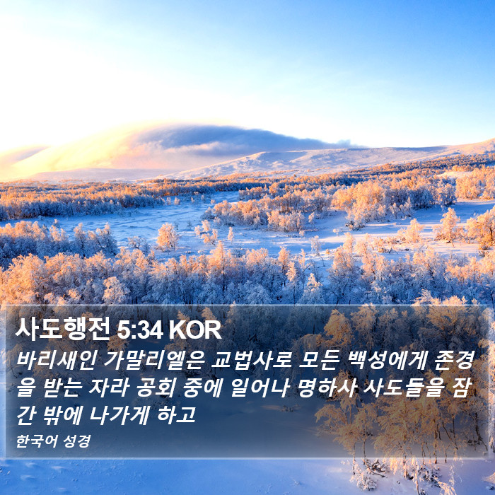 사도행전 5:34 KOR Bible Study