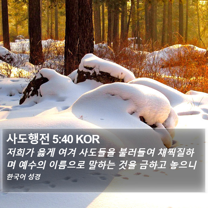 사도행전 5:40 KOR Bible Study