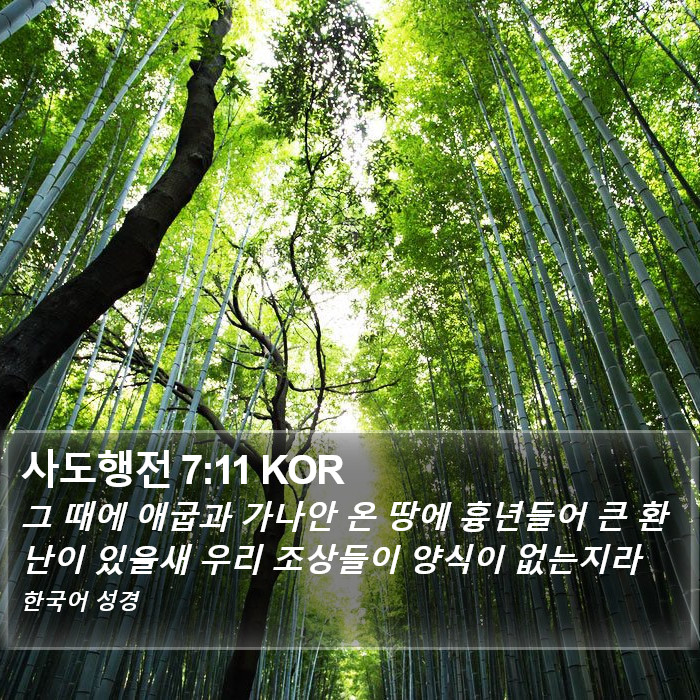 사도행전 7:11 KOR Bible Study