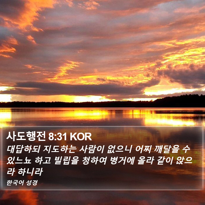 사도행전 8:31 KOR Bible Study