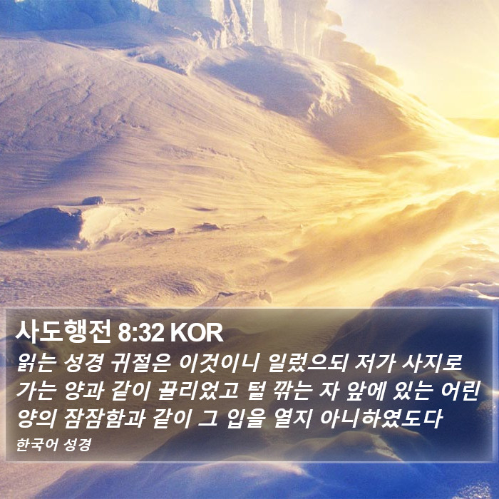 사도행전 8:32 KOR Bible Study