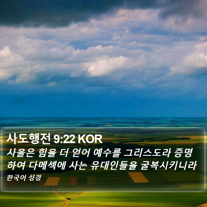 사도행전 9:22 KOR Bible Study