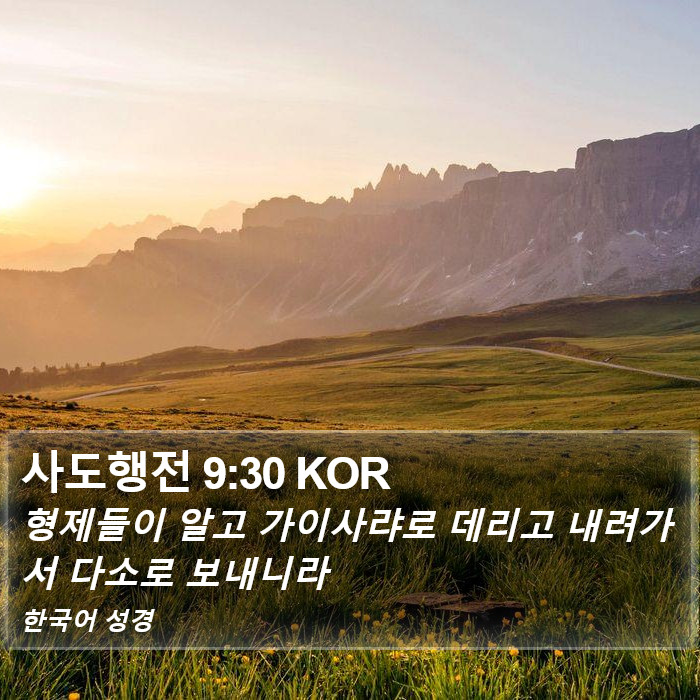 사도행전 9:30 KOR Bible Study